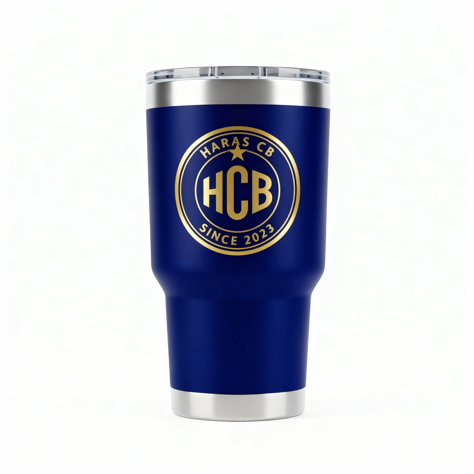 Copo Térmico Inox haras CB com Tampa 473mL - AZUL