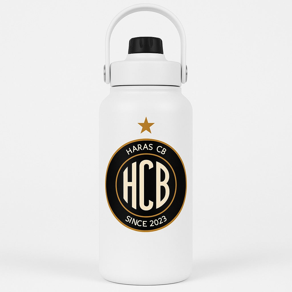 Garrafa Térmica haras CB 950ml Oficial BRANCO