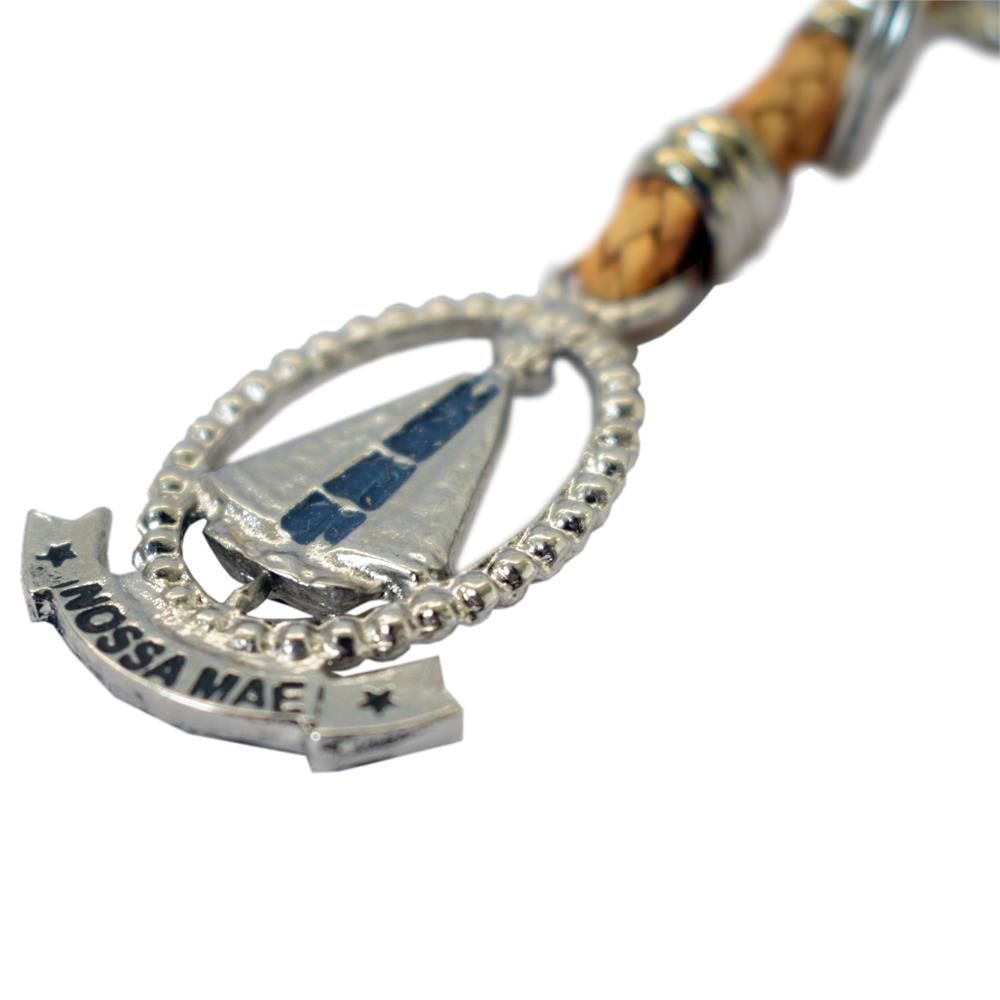 Chaveiro de Couro Cru Nossa Mãe SV8379