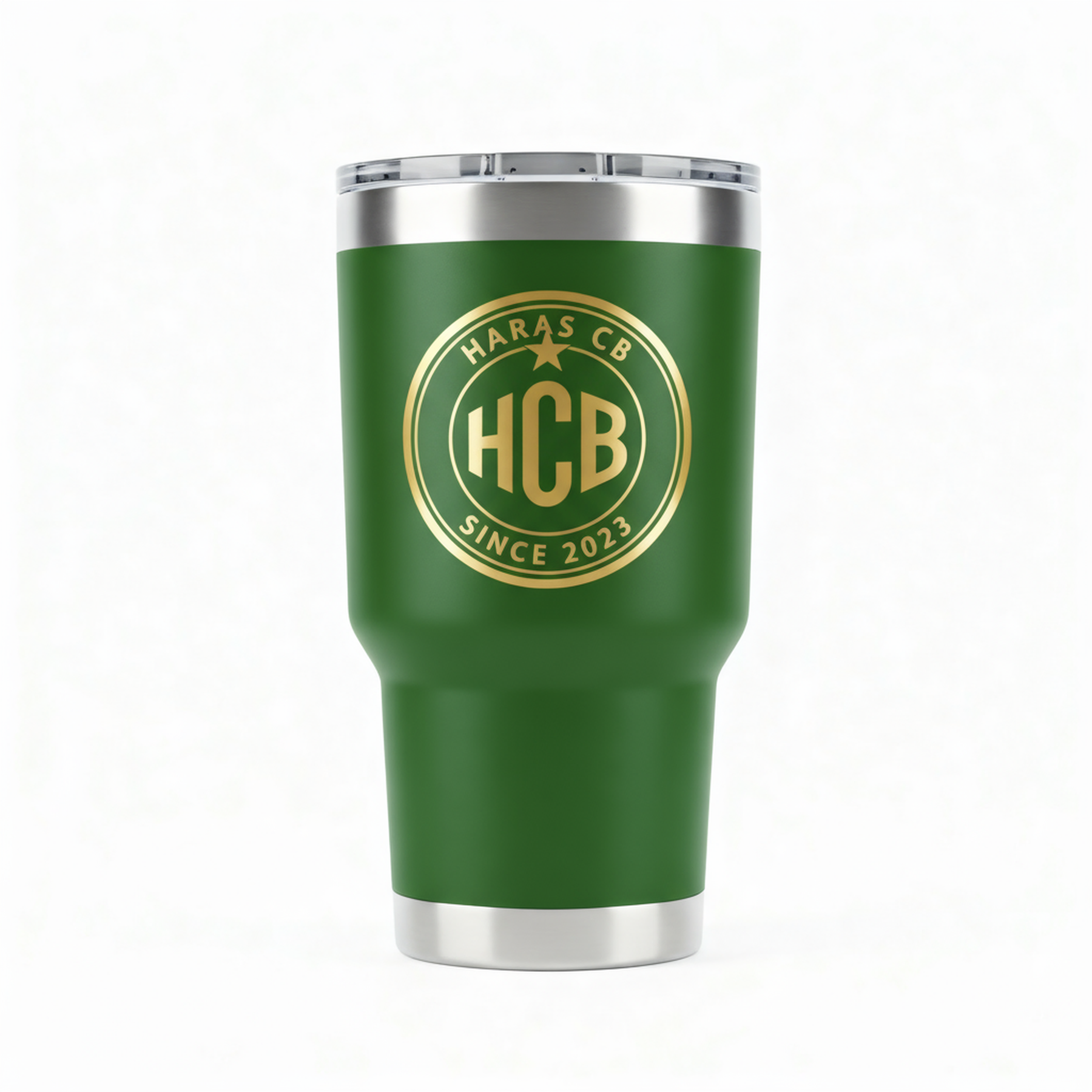 Copo Térmico Inox haras CB com Tampa 473mL - VERDE