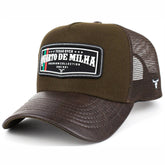 Boné Texas Over Trucker Quarto de Milha Marrom sv42085
