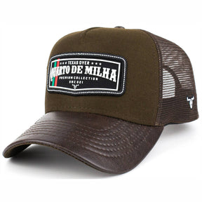 Boné Texas Over Trucker Quarto de Milha Marrom sv42085
