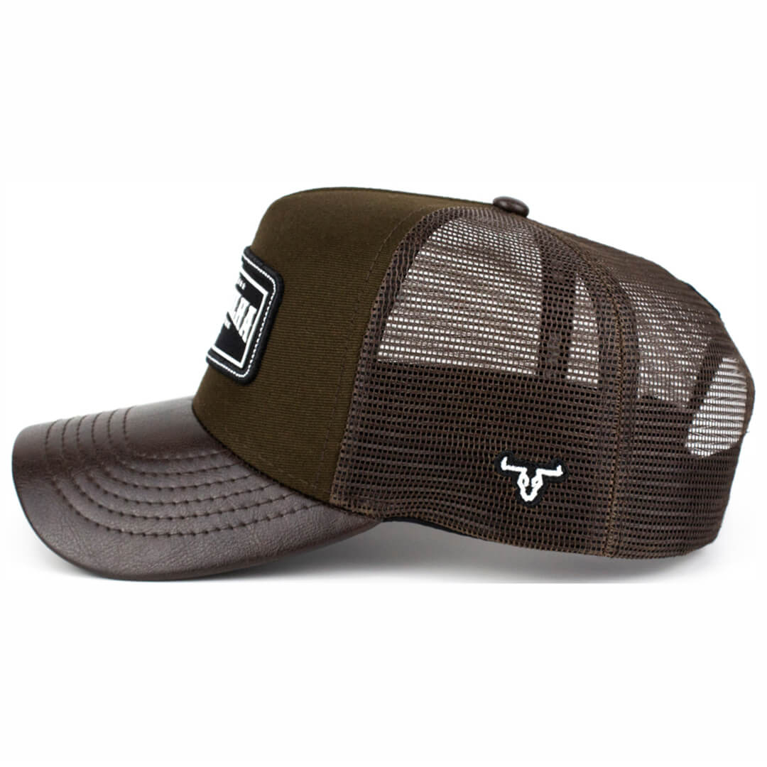 Boné Texas Over Trucker Quarto de Milha Marrom sv42085